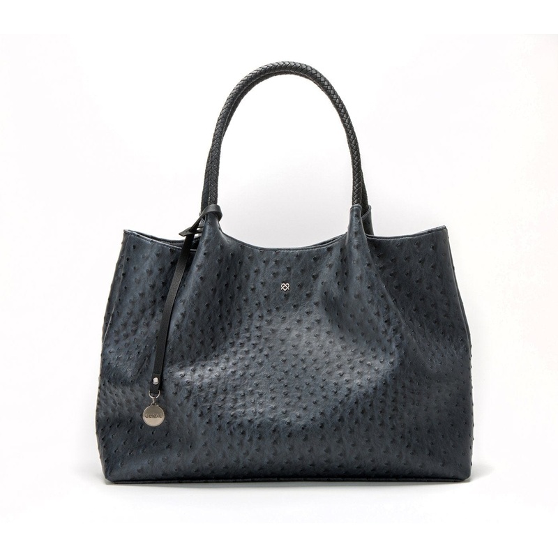 Naomi – Women’s Dark Gray Vegan Leather Tote Bag | GUNUS