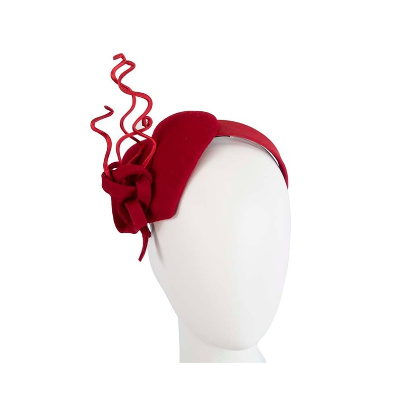 Red heart winter fascinator