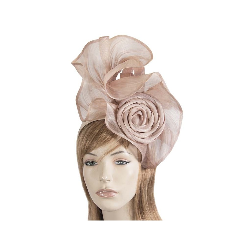Twisted blush designers fascinator by Fillies Collection