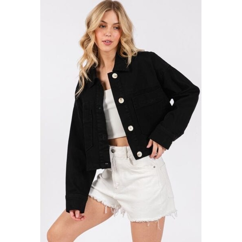 Bailey Denim Jacket with Patch Pockets