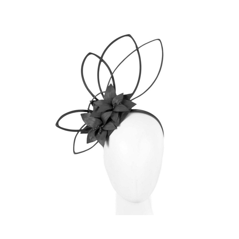Bespoke black fascinator by Max Alexander