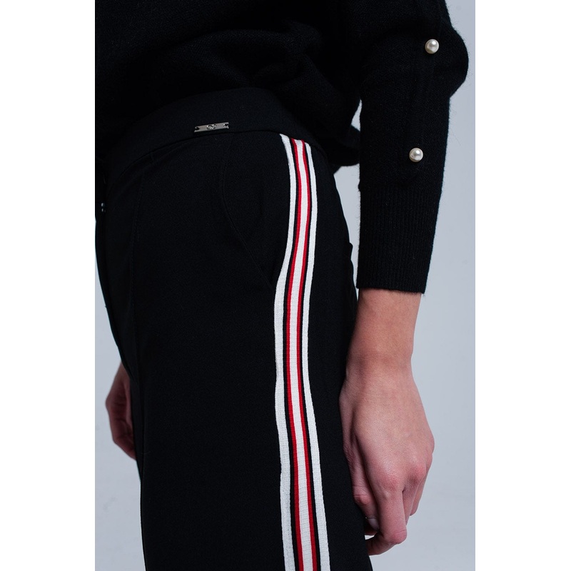 Black Pants With Stripe Detail
