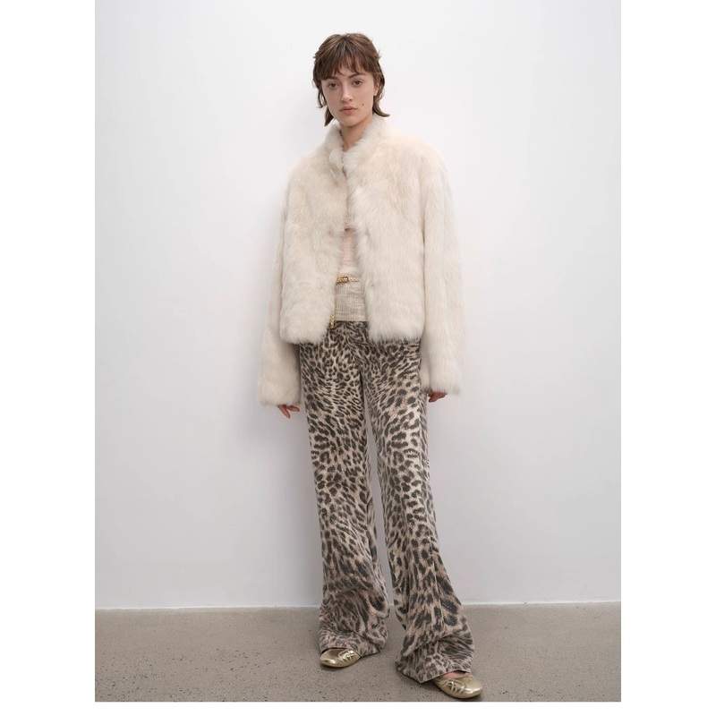 “Healing Eros” Casual Stand-Up Collar Short Tuscan Sheepskin Fur Coat Winter