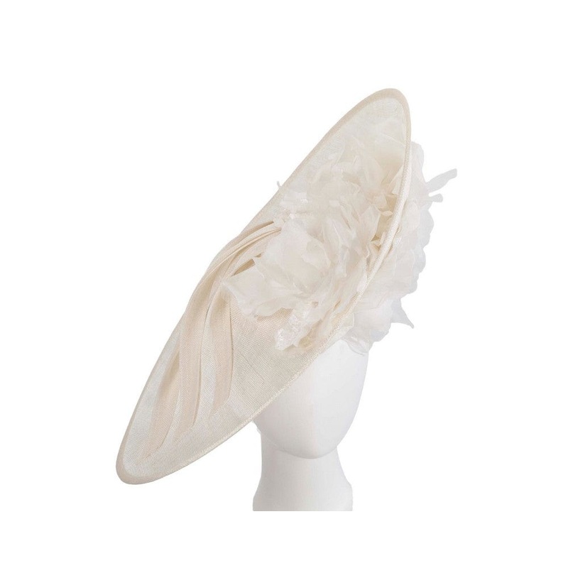 Large cream plate racing fascinator by Fillies Collection