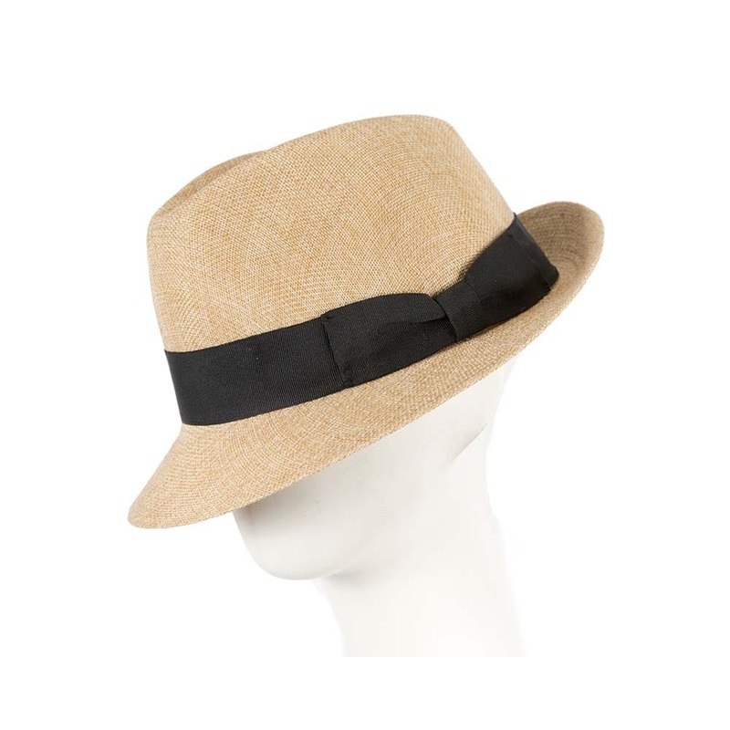 Nude Fedora Homburg Hat