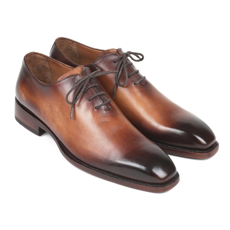 Paul Parkman Men’s Wholecut Oxfords Brown Leather (ID#3222-BRW)
