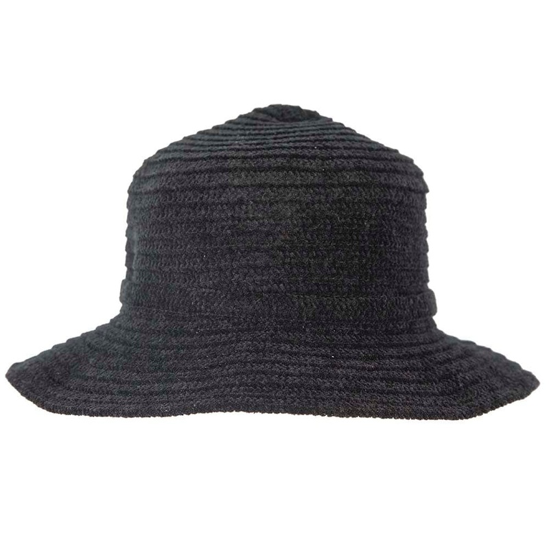 Soft black bucket hat