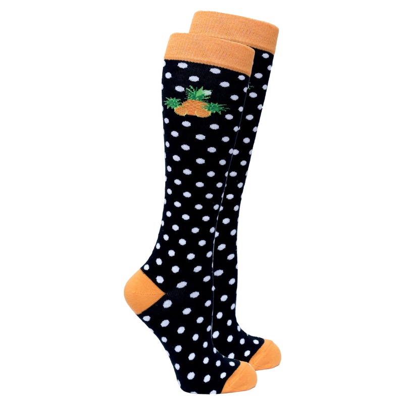 Women’s Pineapple Dot Knee High Socks