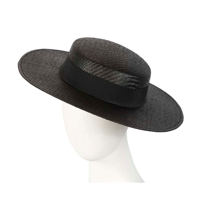 Black boater hat by Max Alexander