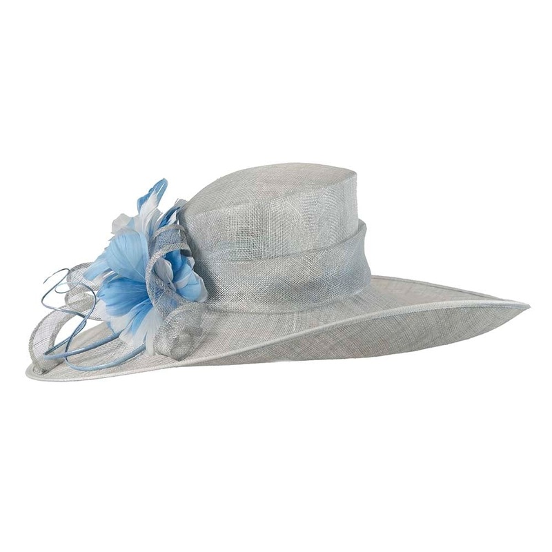 Large Light Blue Fashion Racing Hat