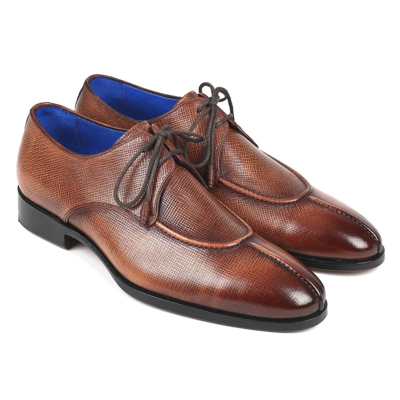 Paul Parkman Split Toe Men’s Brown Derby Shoes (ID#8871BRW)