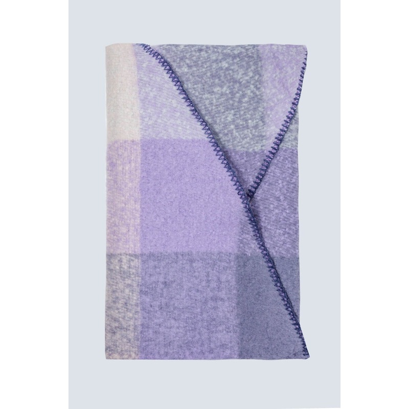 Scarf In Beige And Purple