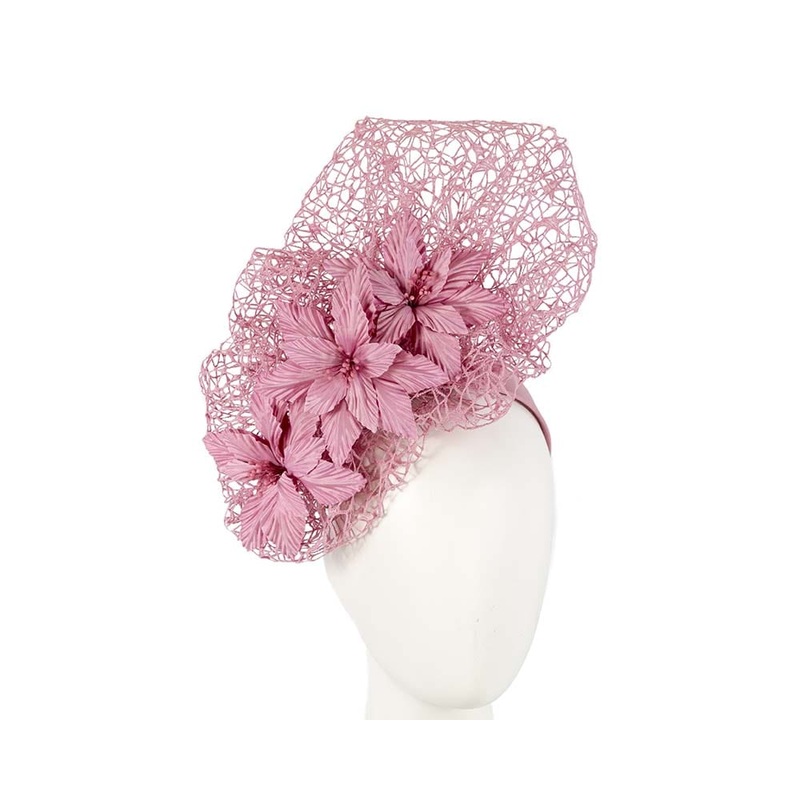 Staggering dusty pink racing fascinator by Fillies Collection