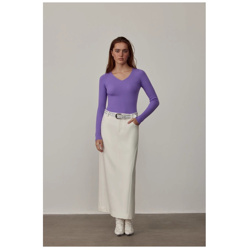 “Stobe” Worsted Low-Waisted Fashionable Versatile Suit Retro Neutral Straight Skirt