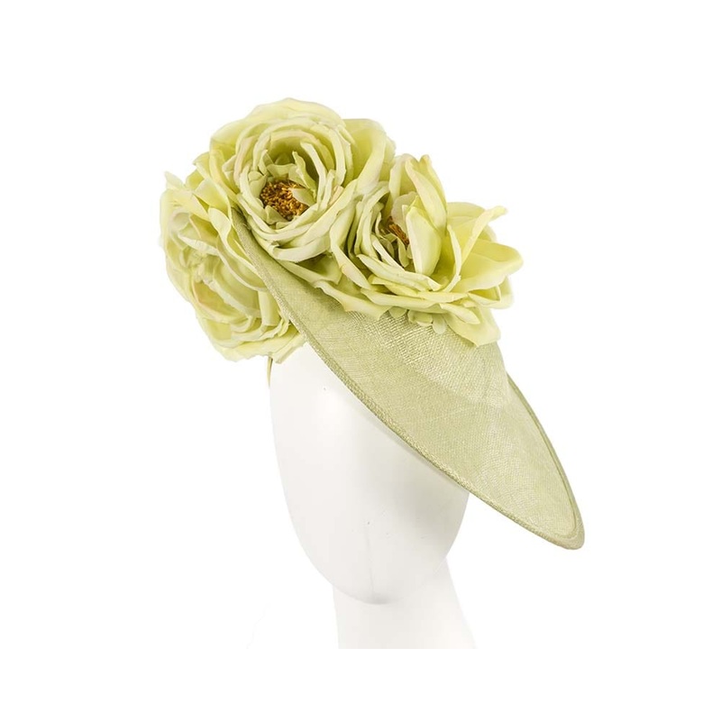 Bespoke Lime Green fascinator by Cupids Millinery Melbourne