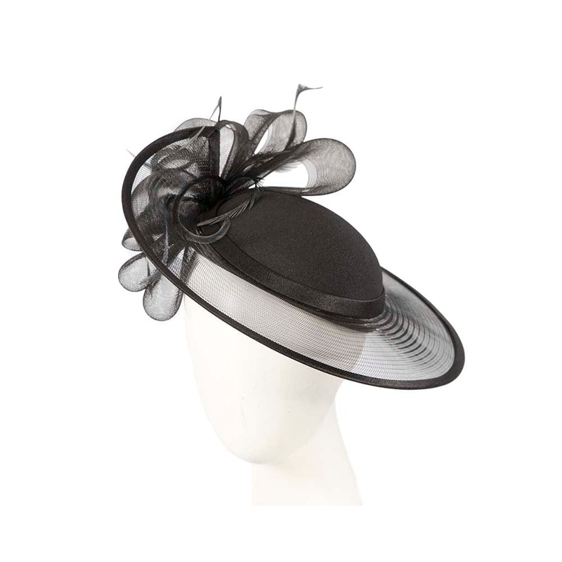 Black Mother of the Bride Wedding Hat custom made to order