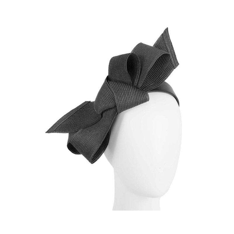 Large black bow racing fascinator by Max Alexander