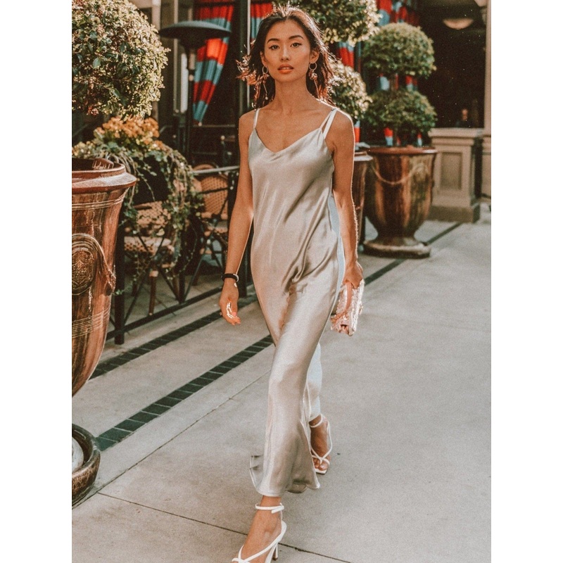 M.USE Valentina Satin Slip Dress