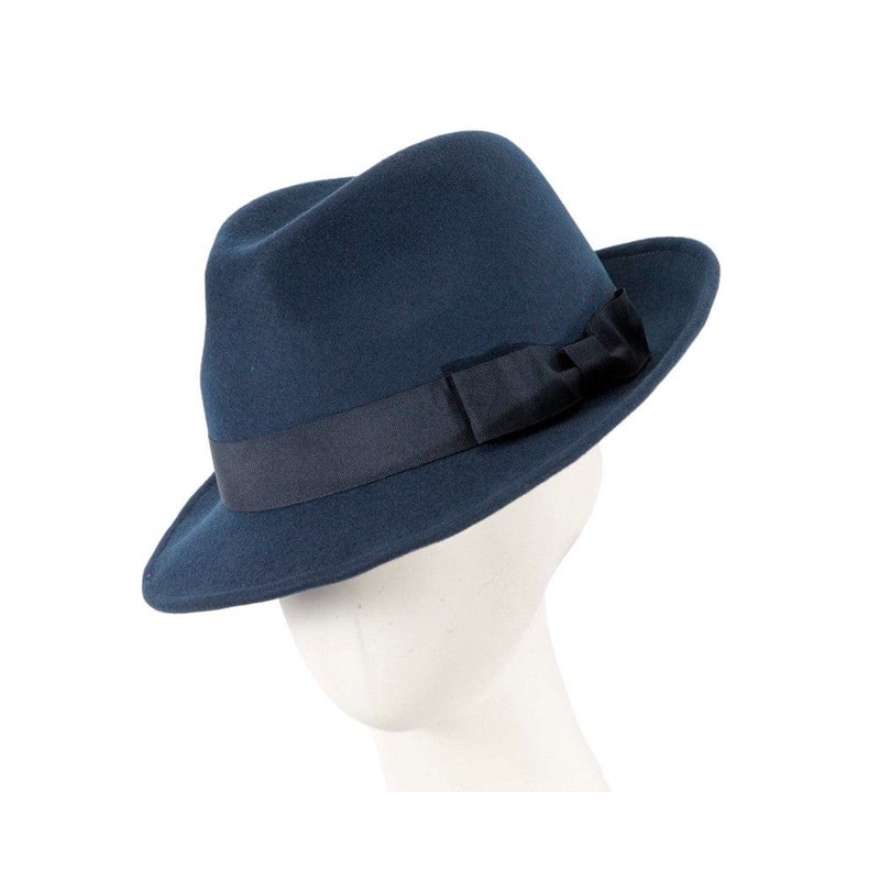 Navy Fedora Felt Blues Brothers Homburg Hat