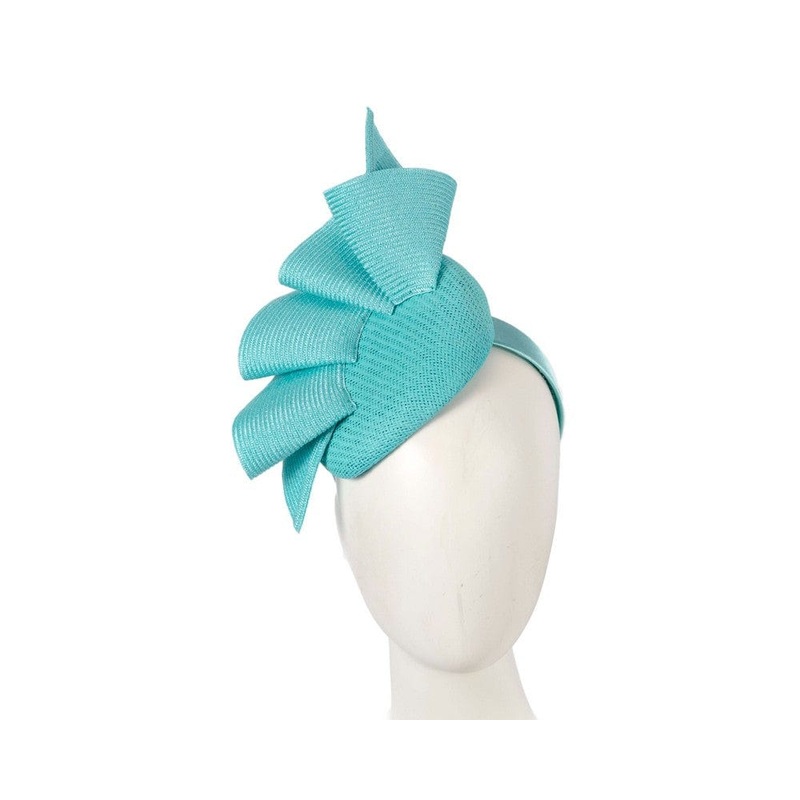 Turquoise pillbox fascinator by Fillies Collection
