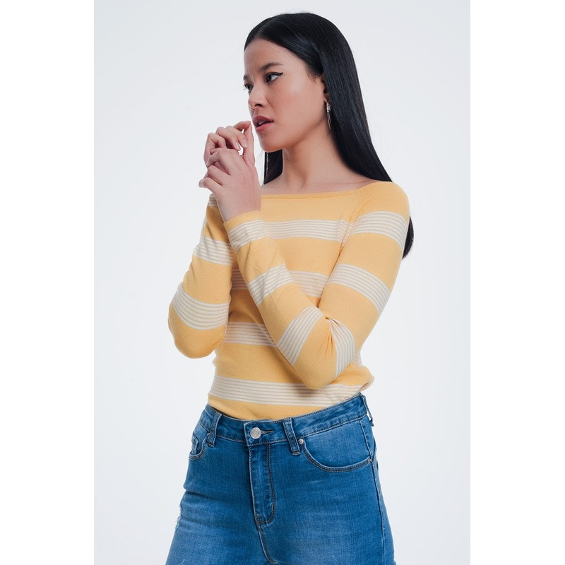 Yellow Striped Sweater