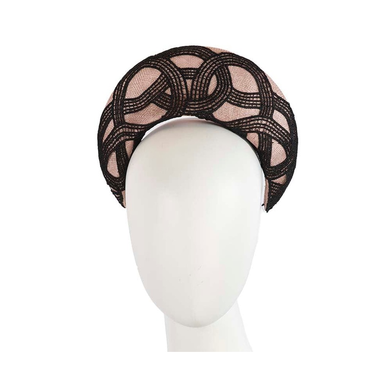 Bespoke pink headband racing fascinator by Cupids Millinery