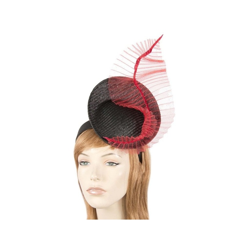 Black & Red Australian Made bespoke fascinator