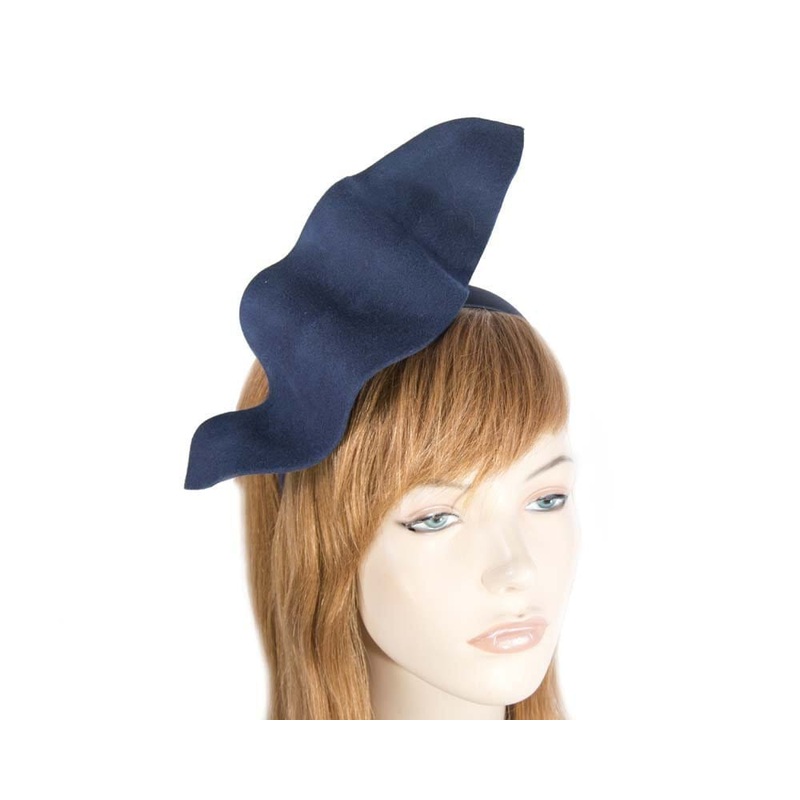 Designers navy winter felt fascinator