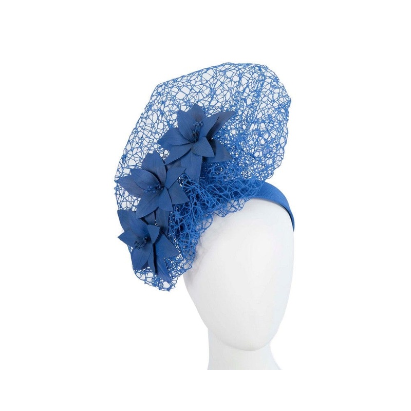 Staggering royal blue racing fascinator by Fillies Collection