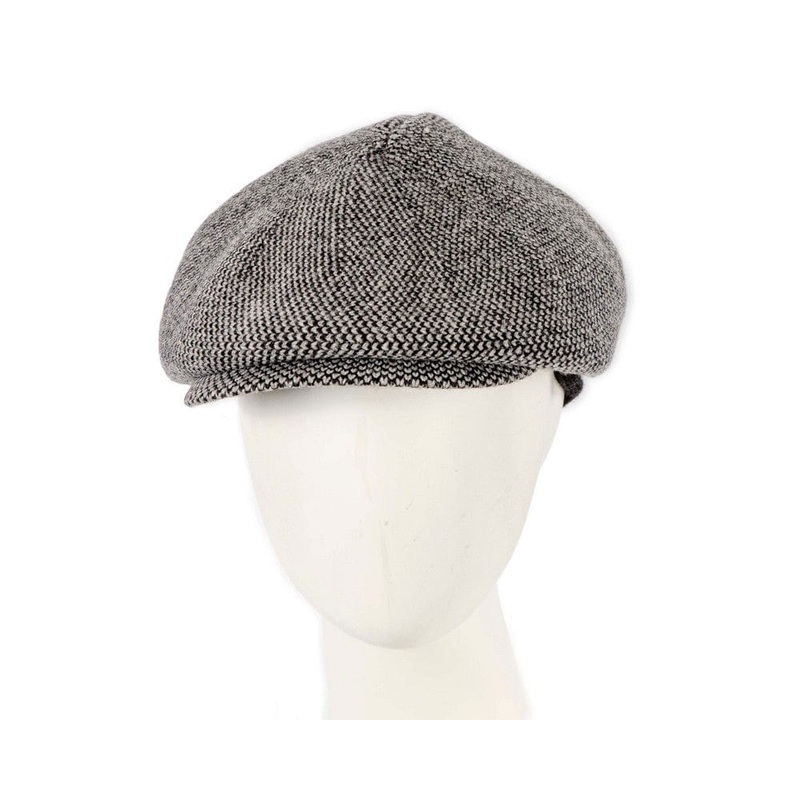 Warm grey wool winter fashion beret by Max Alexander