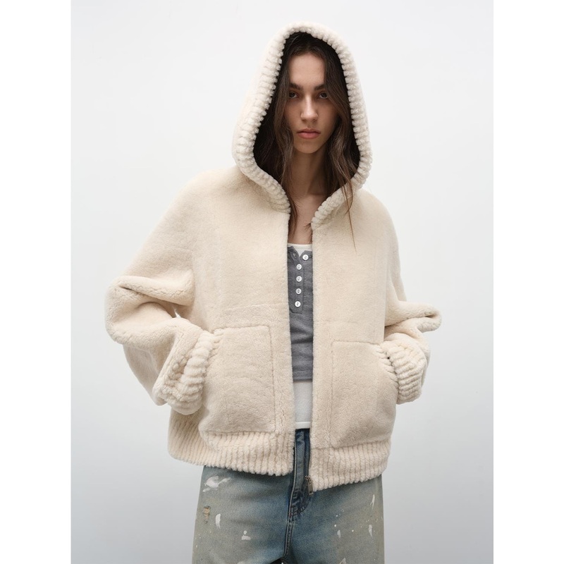 Bad Boy Hooded Merino Sheepskin Jacket