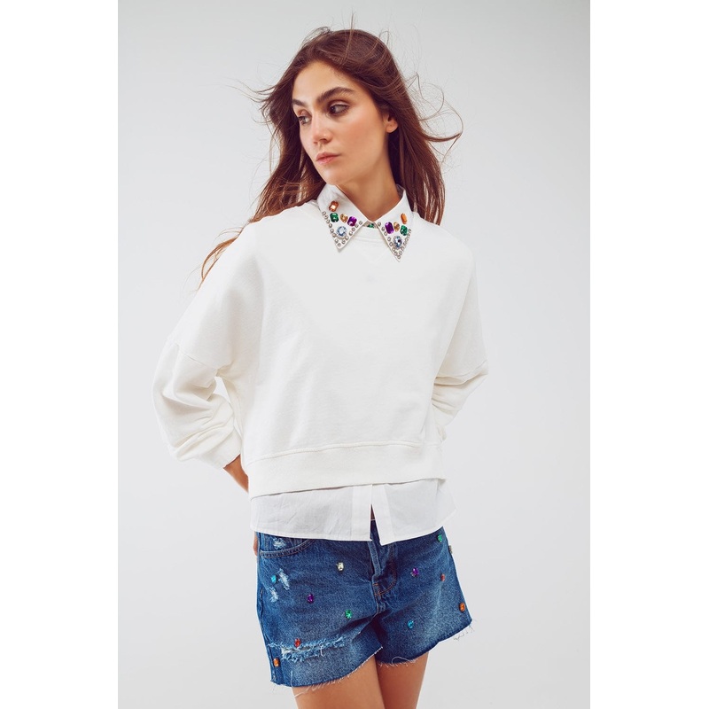 Basic Sweatshirt In White