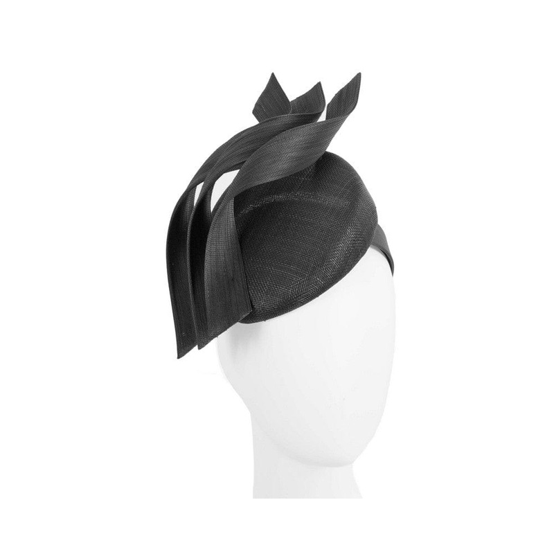 Bespoke black pillbox fascinator by Fillies Collection