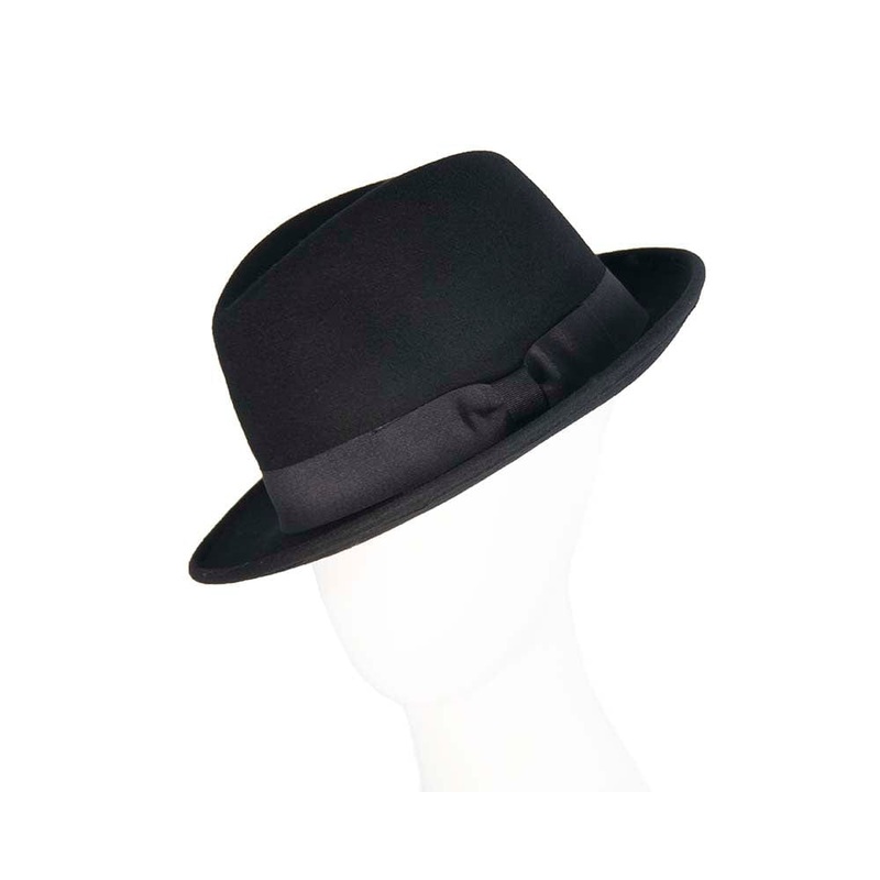 Black Fedora Felt Blues Brothers Homburg Hat