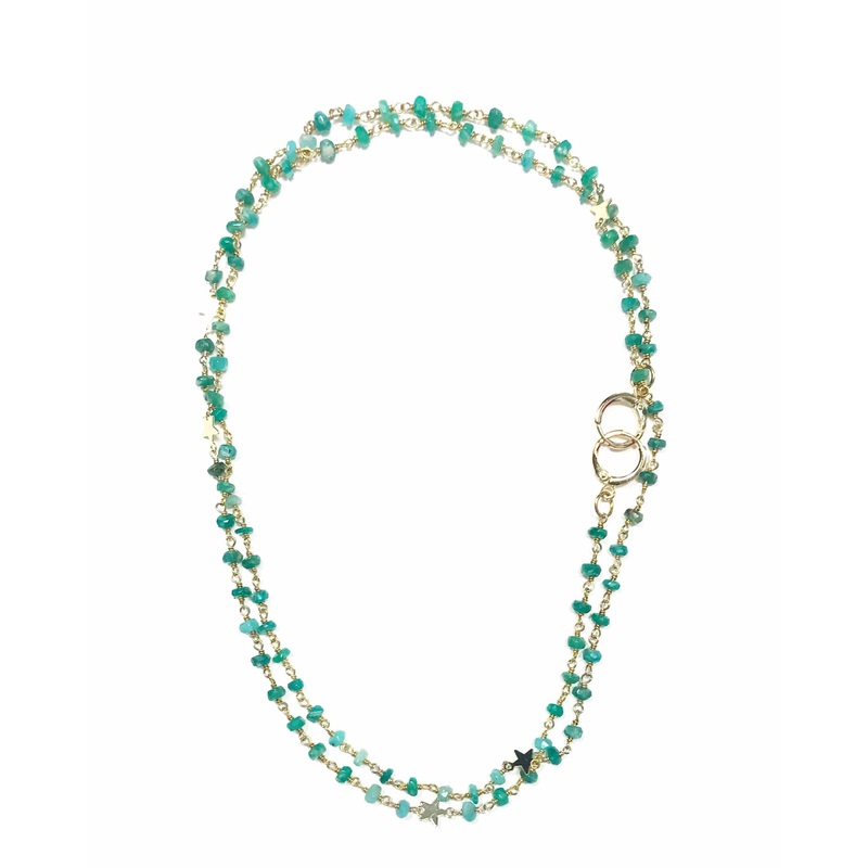 Gena Myint Amazonite Star Convertible Mask Necklace