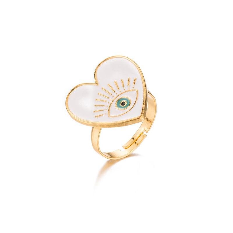 White Heart Ring
