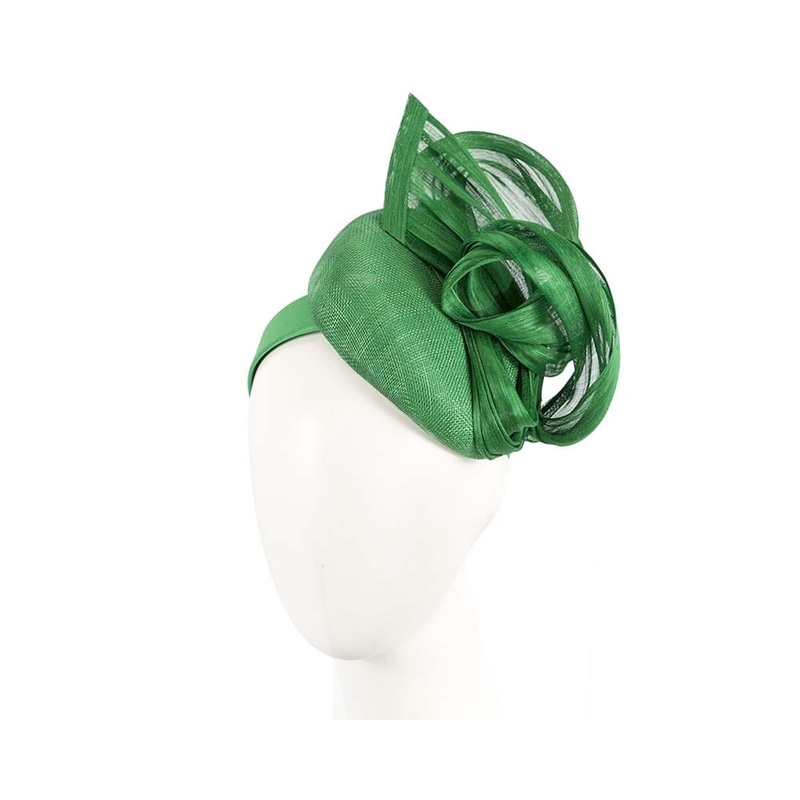 Elegant green pillbox racing fascinator by Fillies Collection