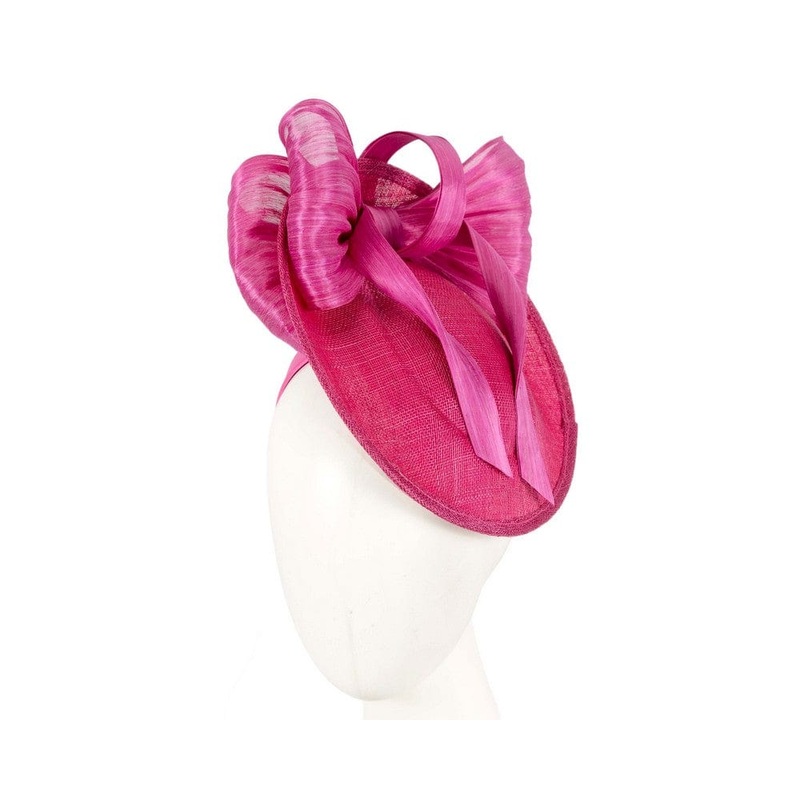 Fuchsia fascinator with bow by Fillies Collection