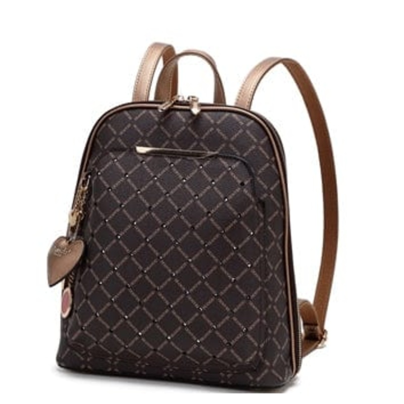 Ruby Work Crystal Stud Travel Backpack |BI