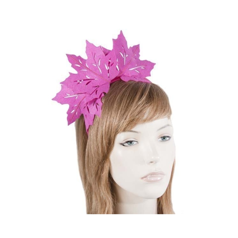 Fuchsia laser cut maple leafs on headband