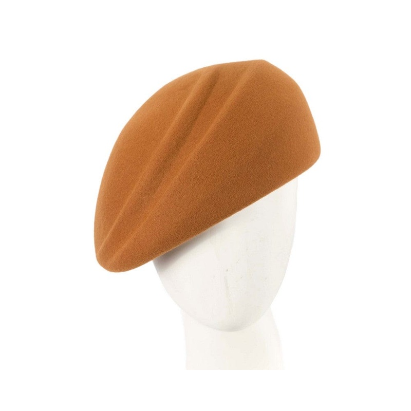 Rust winter felt beret by Max Alexander