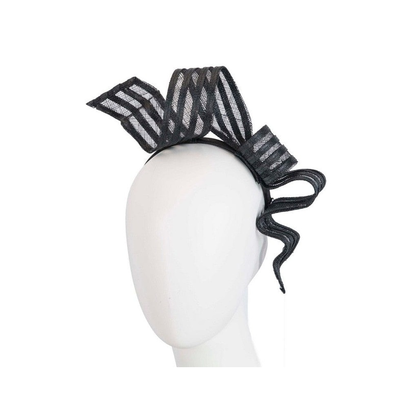 Stylish black racing fascinator by Max Alexander