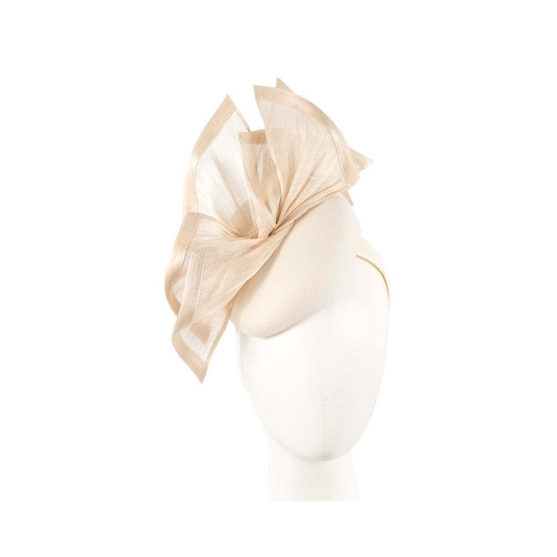 Bespoke cream winter racing fascinator by Fillies Collection