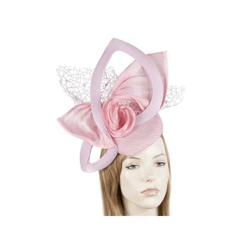 Bespoke sculptured pink fascinator