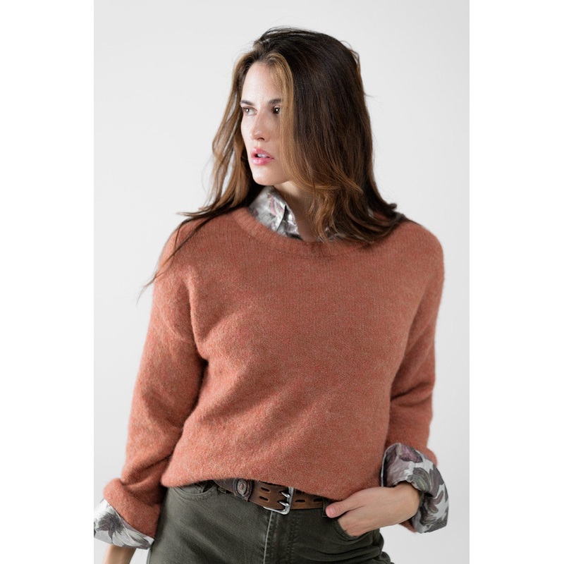 Cozy Balloon Sleeve Sweater In Camel