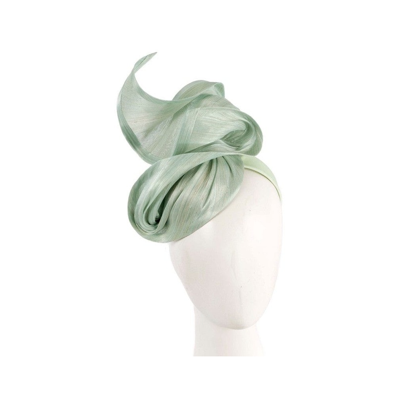 Mint green designers racing fascinator by Fillies Collection