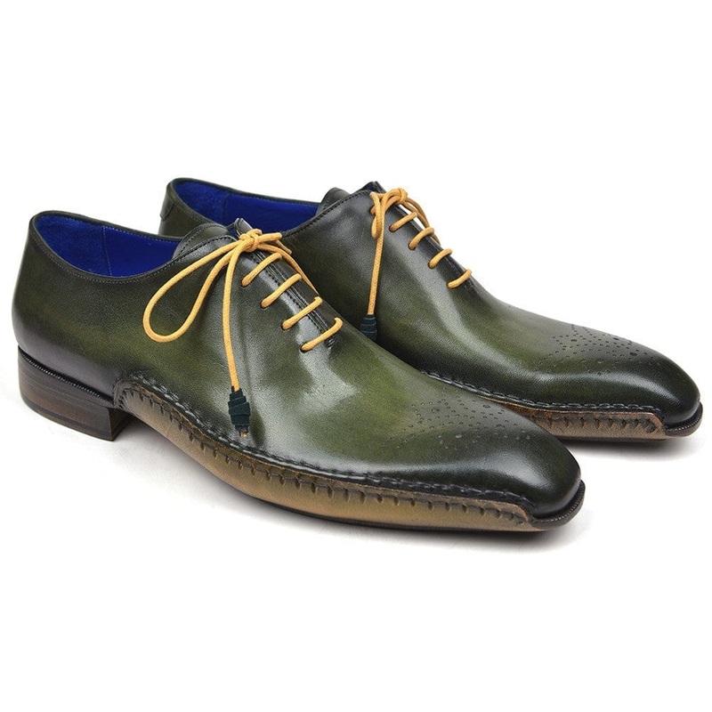 Paul Parkman Opanka Construction Oxfords Green (ID#86A5-GRN)