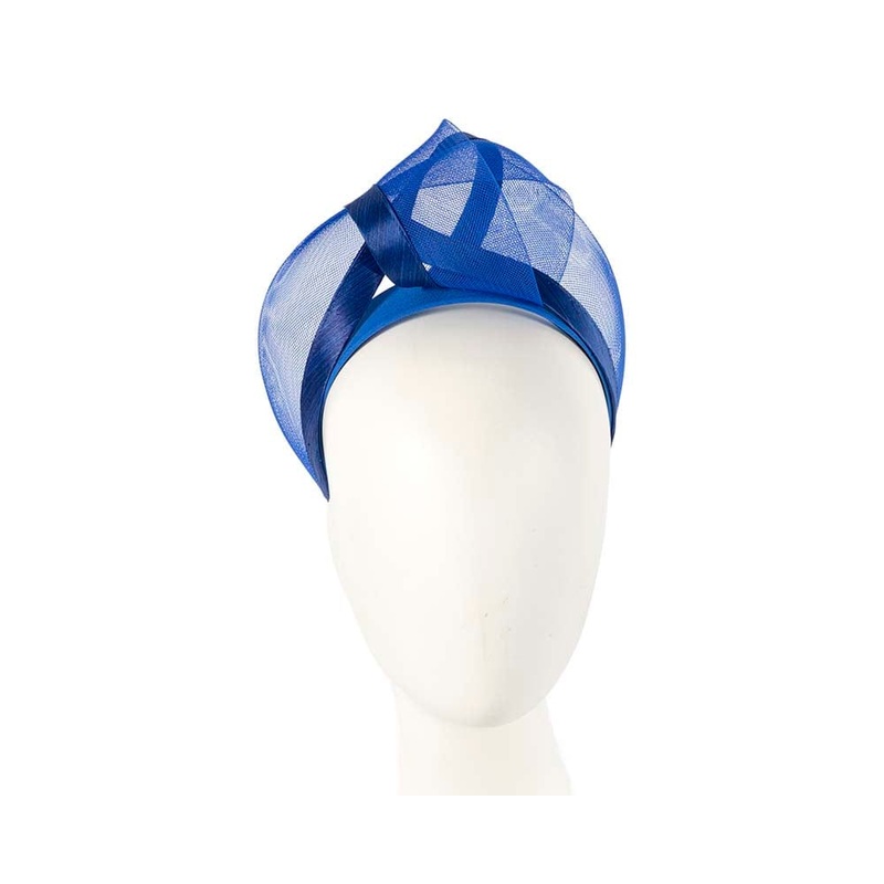 Royal blue fashion headband turban by Fillies Collection