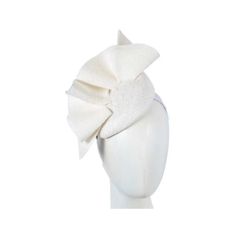 White Pillbox Fascinator By Fillies Collection