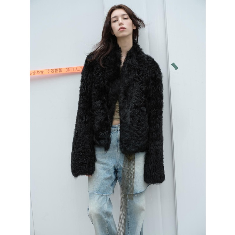 Beethoven’s Night Reversible Standing Collar Tuscan Sheepskin Coat